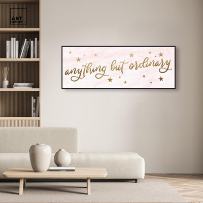 Anything but Ordinary Gold Panoramic Canvas Glam Art by Art Remedy
