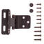 Recouvrement semi-dissimulé à fermeture automatique de 1/4 po, cadre frontal de 3/8 po à fermeture automatique - Bronze rétro - charnières de porte d'armoire (ensemble de 2)-9114308-125347318