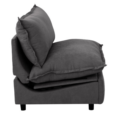 Upholstered Modern Linen Fabric Power Armless Chair
