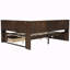 Grand lit de jour en bois avec tablettes de rangement, USB, DEL et 2 tiroirs-129880960-129880961