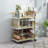 Zoela Metal Golden Bar Cart, 35''x32''x15''-1121674939