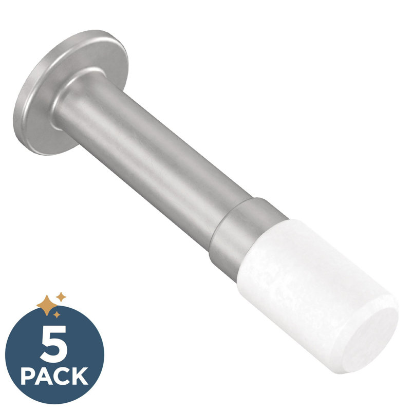 Bar 3 in. (76 mm) Solid Door Stop, Matte Nickel