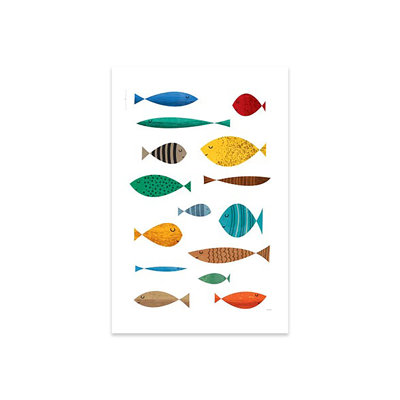 Impression de poisson sur verre acrylique