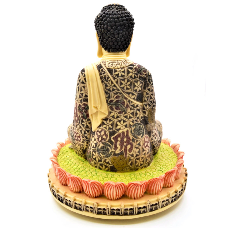 Figurine Bouddha assis sur lotus
