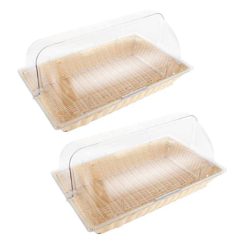 Boîte à pain avec couvercle 2 pièces, Beige