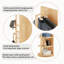 Miroir pivotant sur 360 ° avec portemanteau, cadre en bois massif, peu encombrant-172877254-172877256
