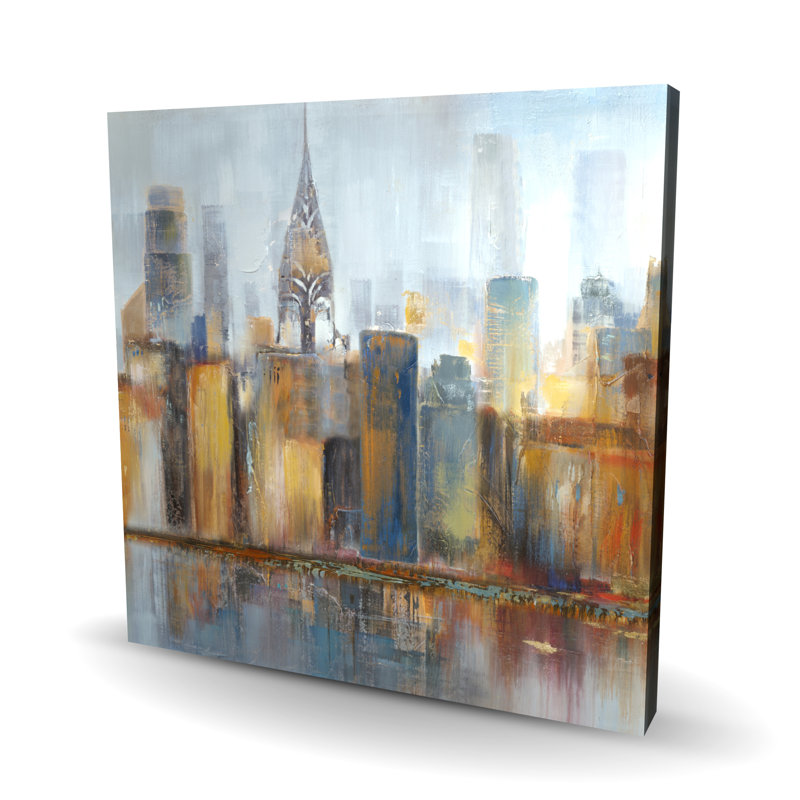 Paysage urbain avec bâtiment Chrysler - Décoration moderne sur toile