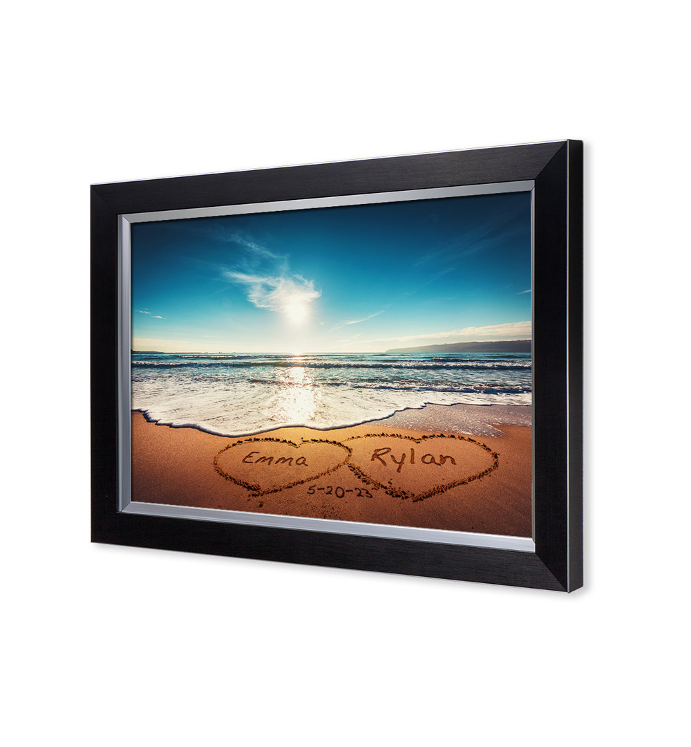 Heart in Heart, Personalized Artwork with Names and Date, Custom Gift for Anniversary, Wedding, Birthday, Holidays Dovecove