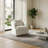31" Wide Linen Fabric Upholstered Swivel Barrel Chair-2010247360