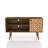 Liberty 43" Mid-Century Modern 3-Shelf TV Stand for TVs up to 43" in Rustic Brown and Natural-1823383158
