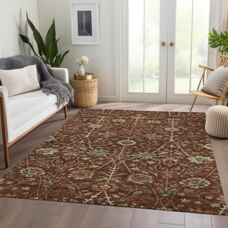 Chayil Area Rug with Non-Slip Backing, Rectangle 8' x 10'