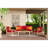 Paulet 4 Piece Sofa Seating Seating Group With Sunbrella Cushion Covers-664092858