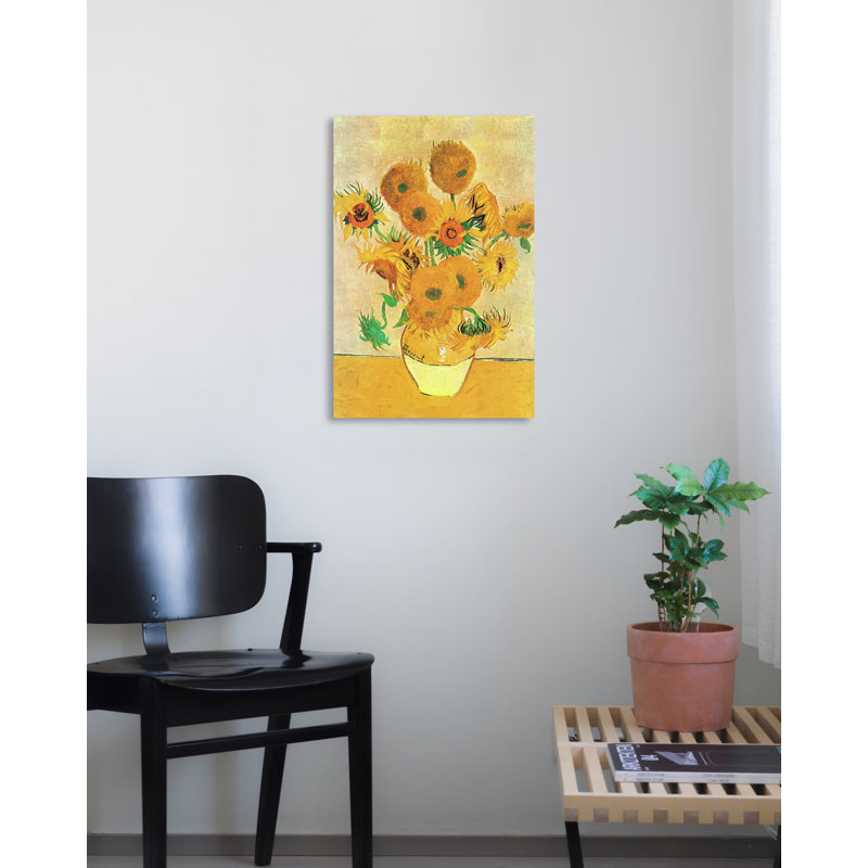 «Vase with Sunflowers» par Van Gogh, reproduction d'art sur toile tendue, H 24 po x l 16 po x P 1,5 po