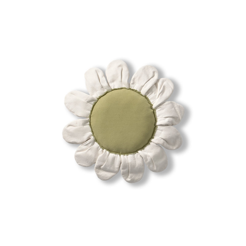 Floor Cushion White Daisy