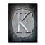 Lettre K par LightBoxJournal - reproduction d'art textuel sur toile tendue-21938909
