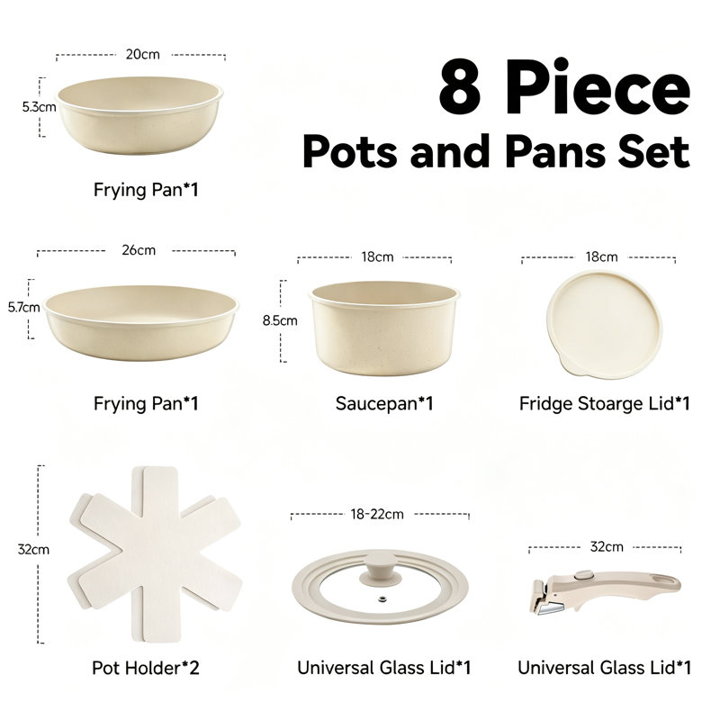 Cookware Set, Cream White