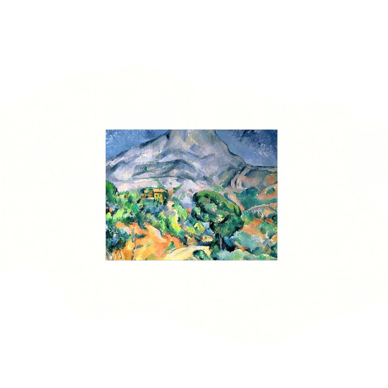 Post-Impressionist Mountain Wrapped Canvas Wall Art 24" X 18"