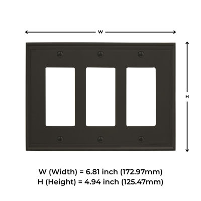 Mulholland 3-Gang Rocker Wall Plate
