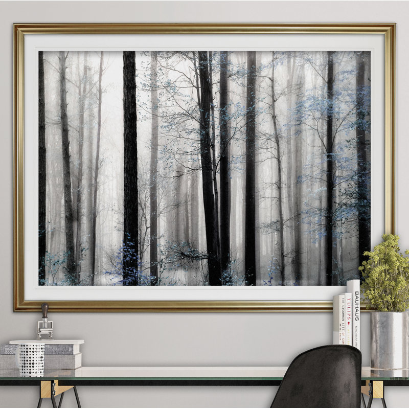 «Waiting For Spring», reproduction de peinture acrylique encadrée, Or, H 30 po x l 40 po x P 1,5 po