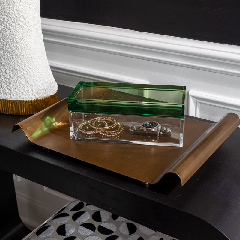 Quinton Steel Decorative Tray, Bronze