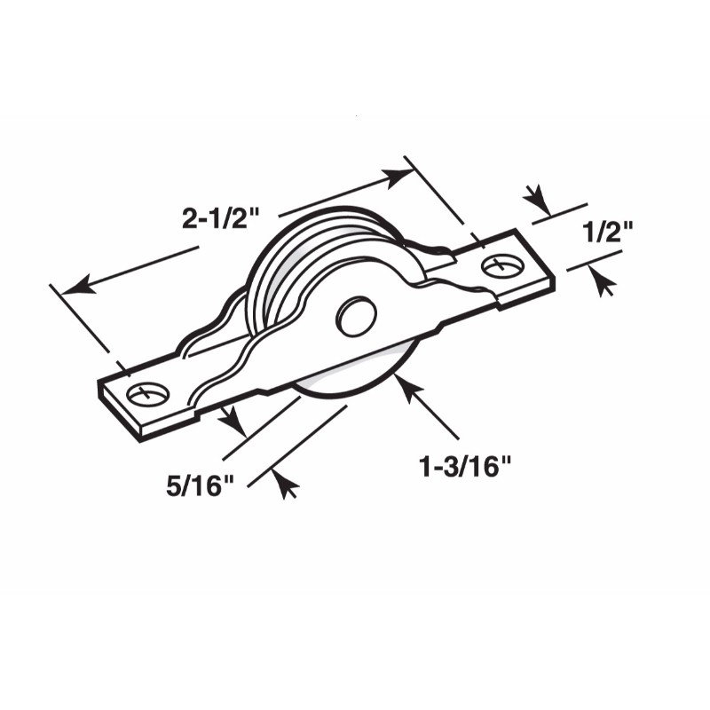 Prime-Line 1-3/16 in. Steel Ball Bearing Closet Door Roller
