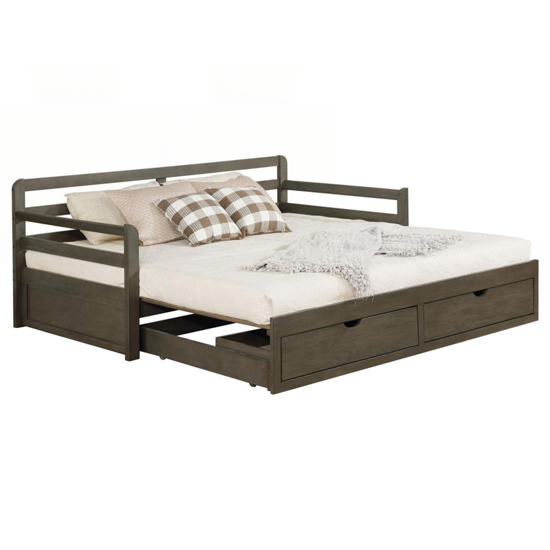 Annaya Daybed with Trundle in Gray
