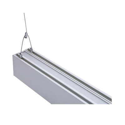 LED 50W 4 ft. Linear Up/Down Light, 3 Color Selectable, Dimmable & Linkable, Silver Finish