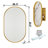 20.41X32.47X4.4 Inch Oval Recessed Bathroom Shelf Cabinet, Matte Gold Metal Frame And Adjustable Shelves With Mirror 20X34 Framed Cabinet For Storage, Medicine-1399102329