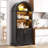 Heshy 70.8" H x 31.5" W Arched Dining Hutch with Lighting-212703807