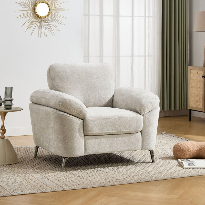 Debborah Upholstered Armchair, Cream