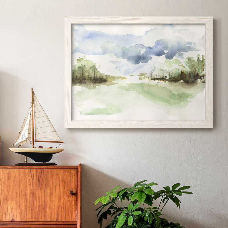 " Brush Thickets II ", White Framed, 18" H x 26" W x 1.5" D