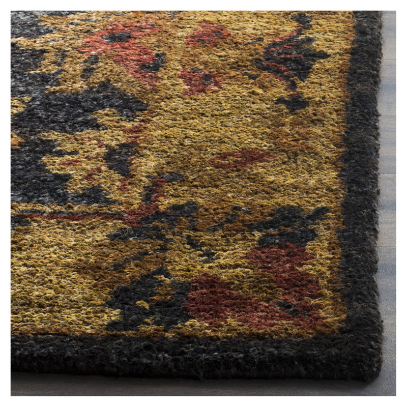 Lafountain Hand Tufted Hemp Oriental Rug, Rectangle 6' x 9'