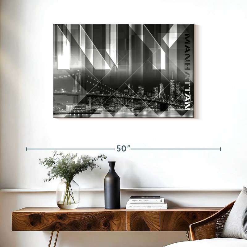 Sireci Modern View Brooklyn Bridge, 24" H x 36" W
