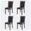 Ensemble de 4 chaises de salle à manger en bois massif l 17 po x P 20 po x H 36 po FullBarn