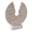 Sagebrook Home 11X10" Travertine Open Circle On Marble Base, Tan