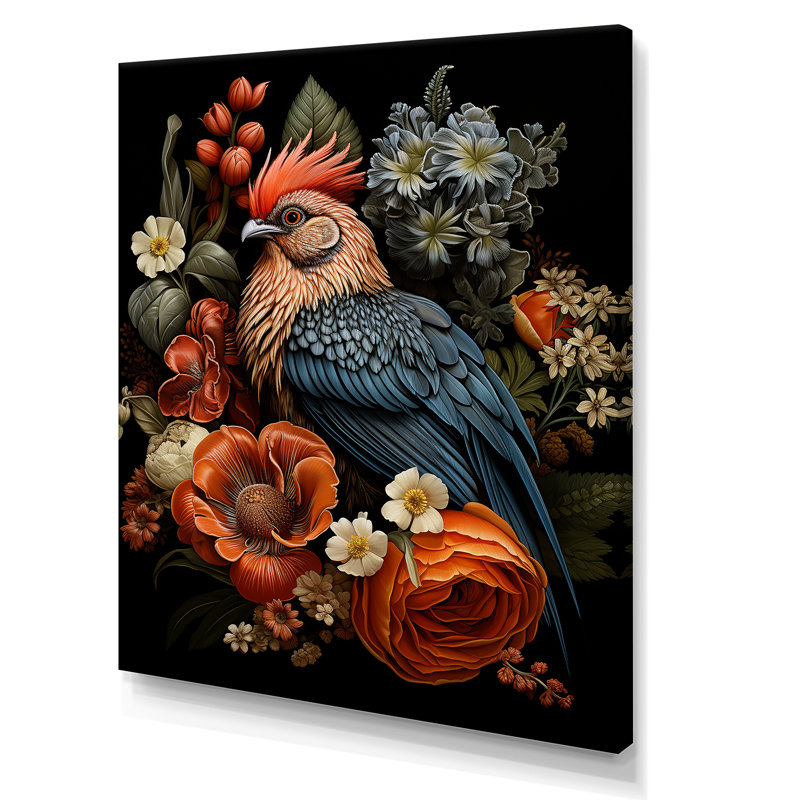 Art mural coq moderne avec coq moderne, Toile tendue, H 40 po x l 30 po x P 1,5 po