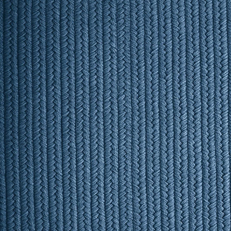 Tapis ovale en polypropylène tressé à la main 11 pi x 14 pi de couleur unie en bleu fédéral