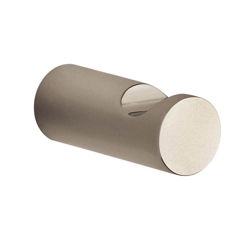 Round Collection Wall Mounted Bathroom Robe Hook, Brushed Nickel