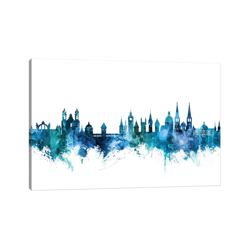 Lucerne, Switzerland Skyline by Michael Tompsett - Wrapped Canvas Gallery-Wrapped Canvas Giclée, 20.32 cm H x 30.48 cm W