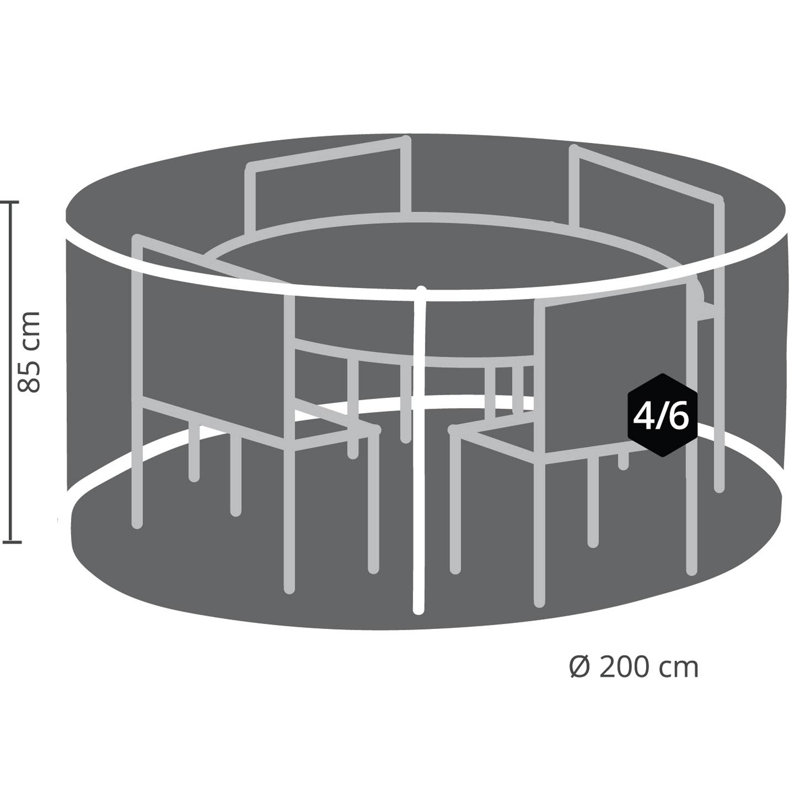 Protective Cover For Furniture Sets Small/Small Ø200X85 Cm