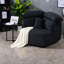 Chaises d'appoint modernes, chaise longue en velours côtelé noir 53 pouces pour la maison