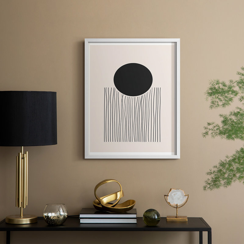 «Abstract Abstract», reproduction encadrée - prêt à accrocher, H 20 po x l 16 po, Blanc