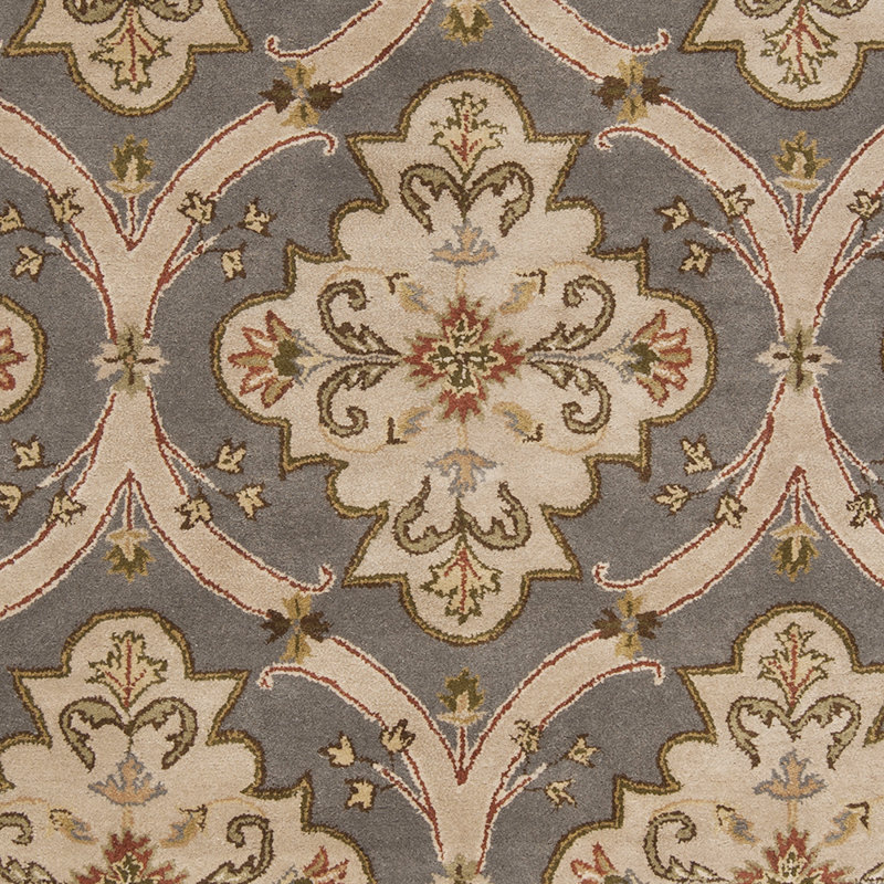 Stanford Wool Damask Indoor Rug, Round 8'