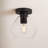 Rooks Glass Semi Flush Mount-229418173