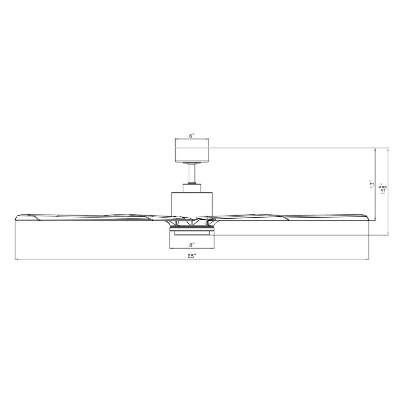 Size Matters 8-Blade Smart Ceiling Fan, Matte White, 65", Yes