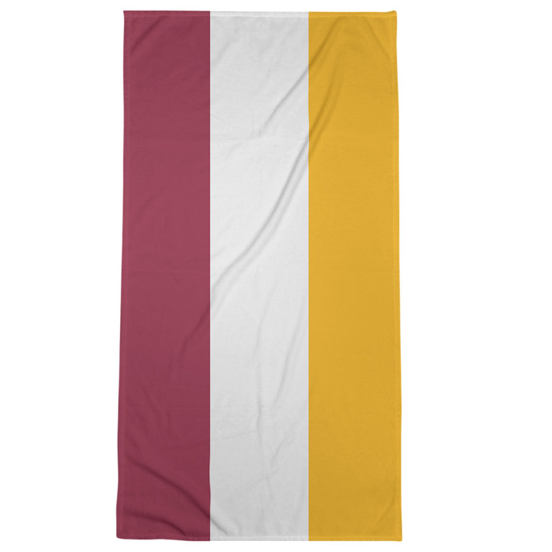 Beach Towel, Red/Yellow/Ivory
