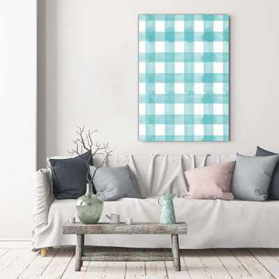 Blue Lattice - Wrapped Canvas Print