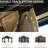 12'X12' With Galvanized Steel Roof And All-Weather Aluminum Frame  Brown Gazebo Top Material - Brown
