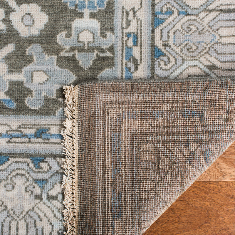 Tapis oriental en laine noué à la main Oriental, Rectangle 9 pi x 12 pi