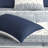Mila Navy 100% Cotton 3-Piece Full/Queen Comforter Set with Chenille Tufting-87514352-87514354